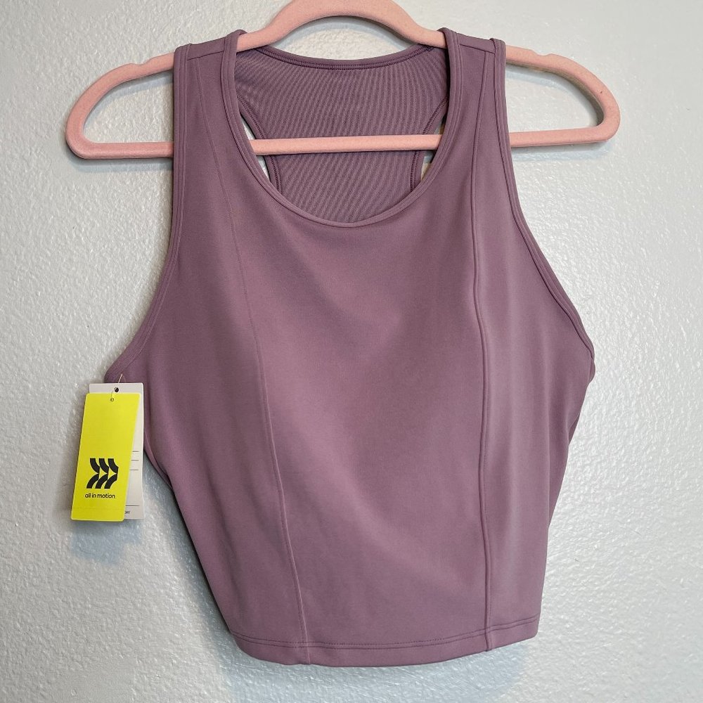 all in motion built in shelf bra crop tank top XXL
